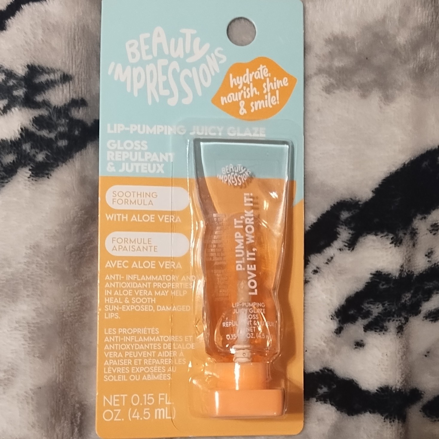 Beauty Impressions Lip-Pumping Juicy Glaze Lip Glaze Shine Orange 0.15 fl oz
