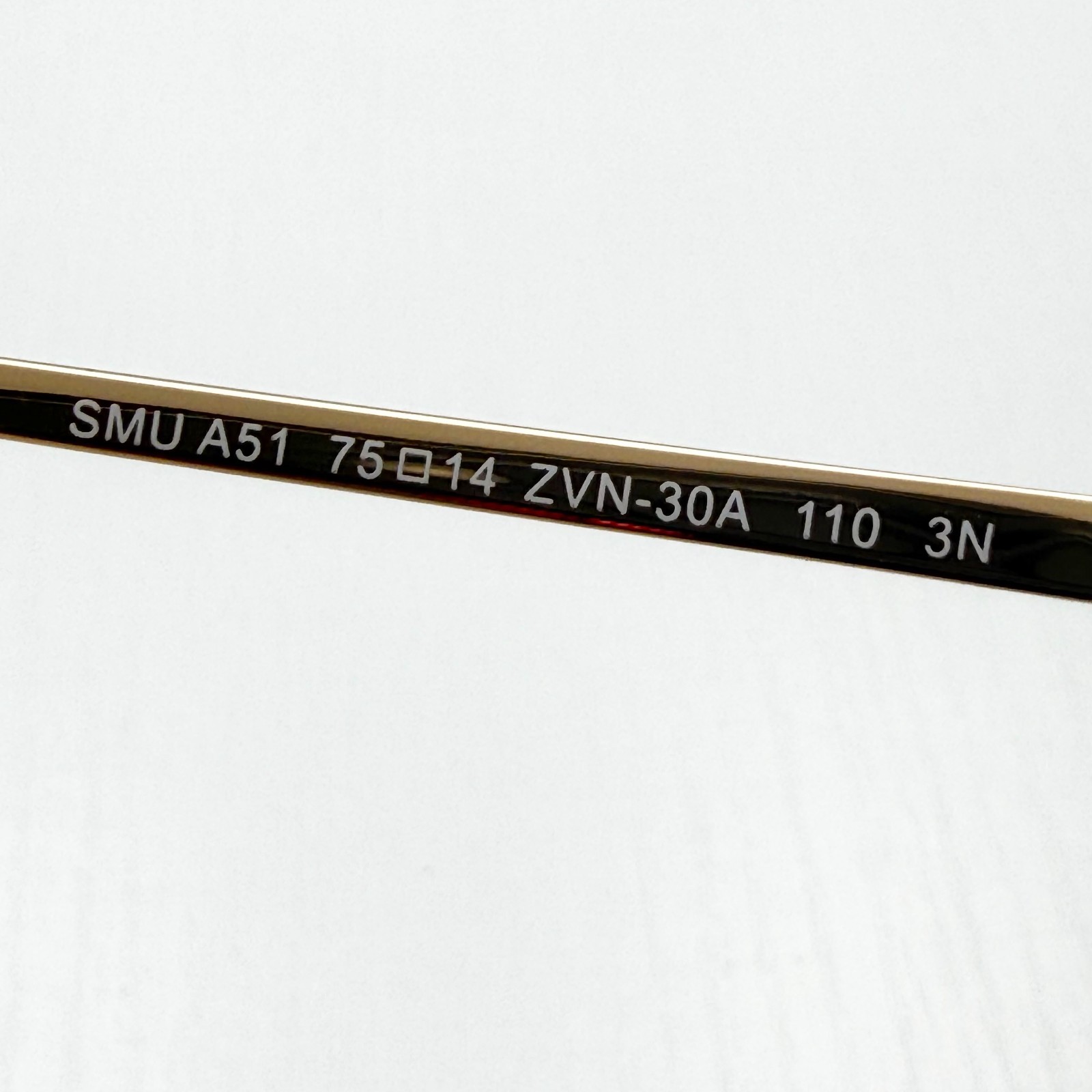 Miu Miu SMUA51 Gold Light Blue Rimless Wrap Sunglasses Women 75mm