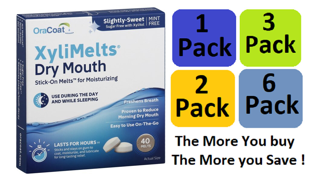 Xylimelts Dry Mouth Discs MILD MINT 40ct ALWAYS FRESH!