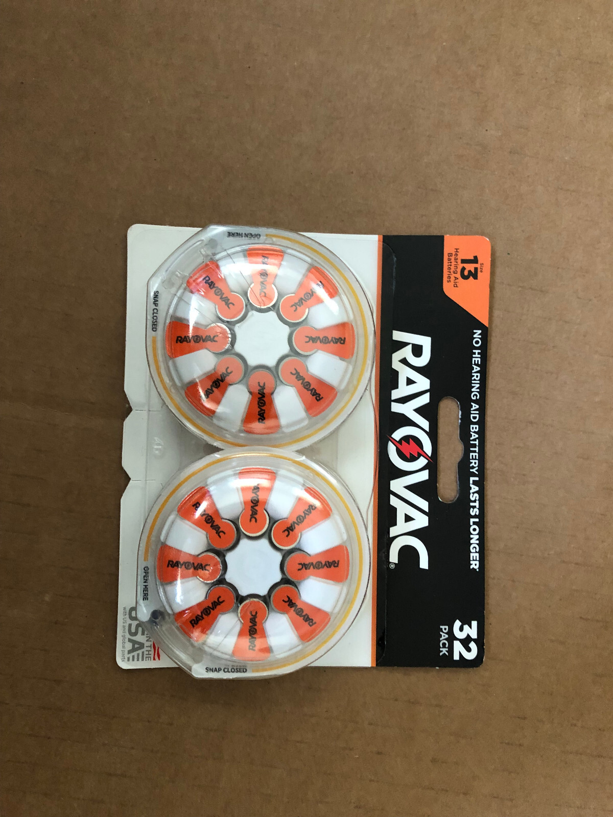 Hearing Aid Batteries, Size 13, 32 pk, Expires 01/2025 Rayovac, New in Package