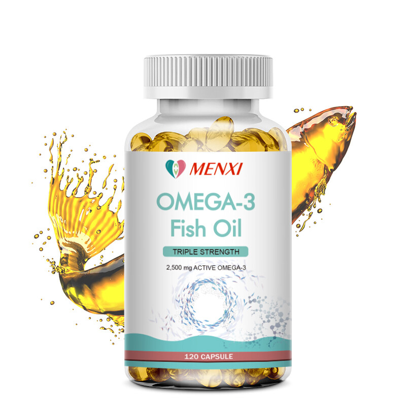 2 Packs Omega 3 Fish Oil Capsules 3x Strength 3600mg EPA & DHA, Highest Potency