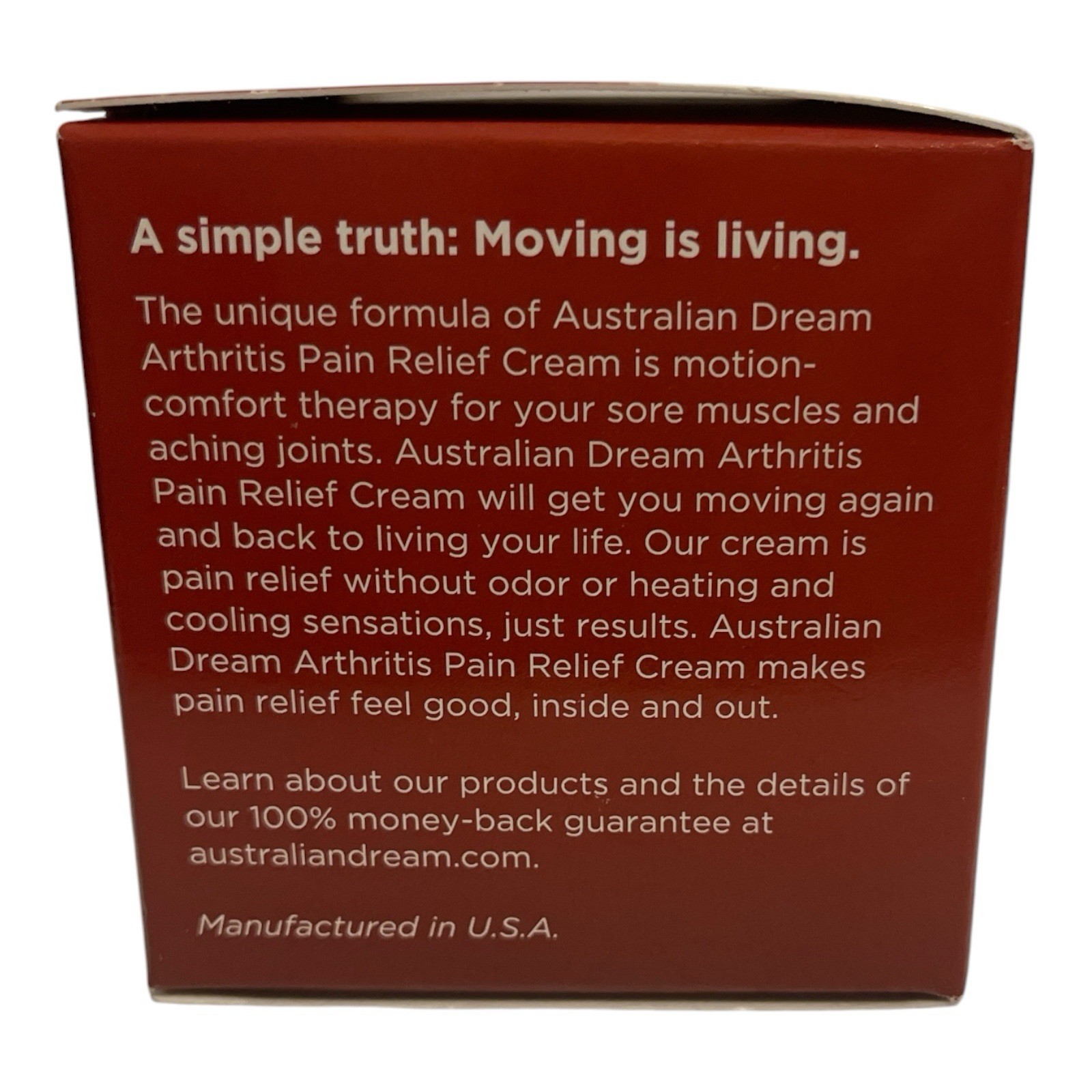 Australian Dream Arthritis Pain Relief Cream 4 Oz New Sealed