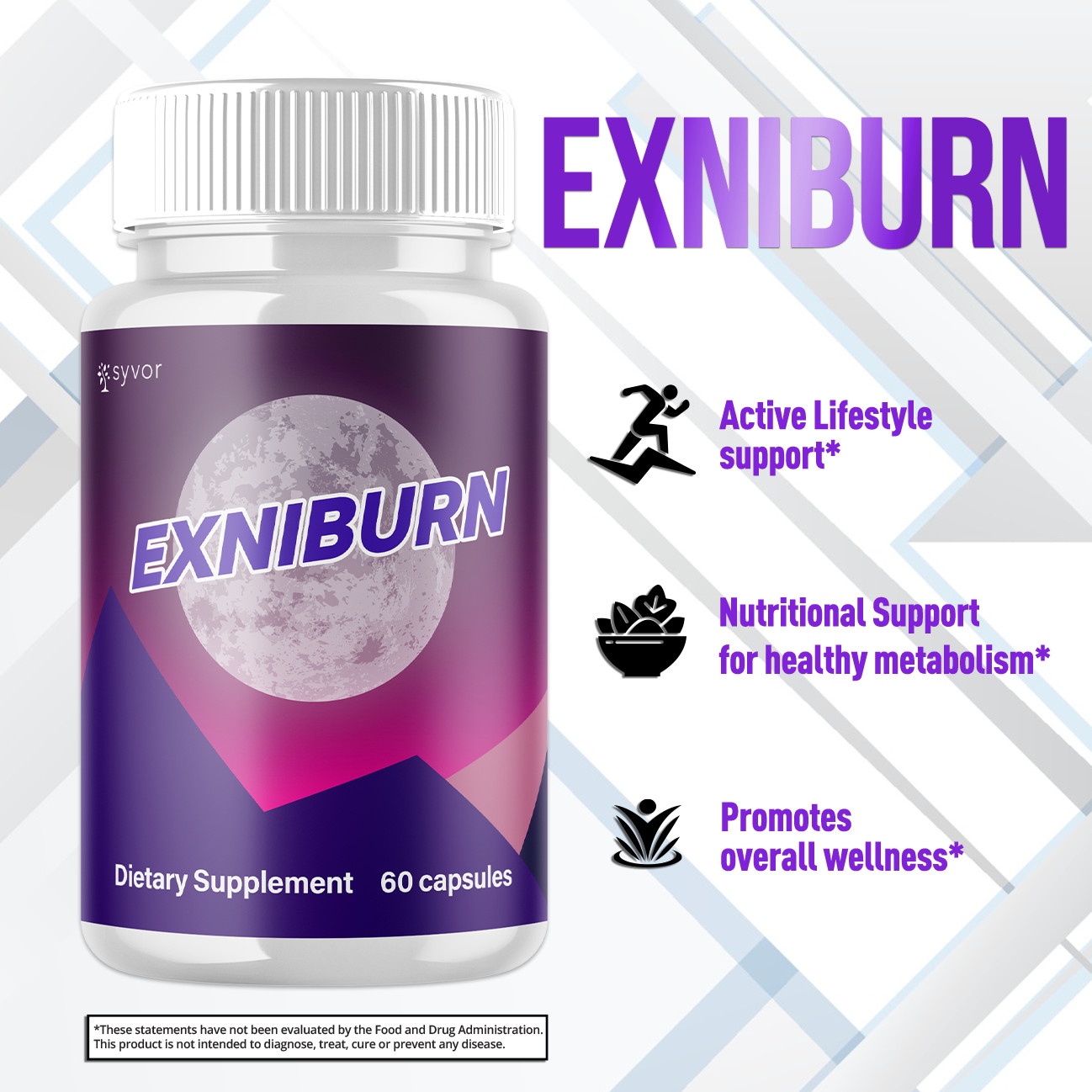 (3 Pack) Exniburn Advanced Energy & Fitness Max Supplement Exni Burn 180 Capsule