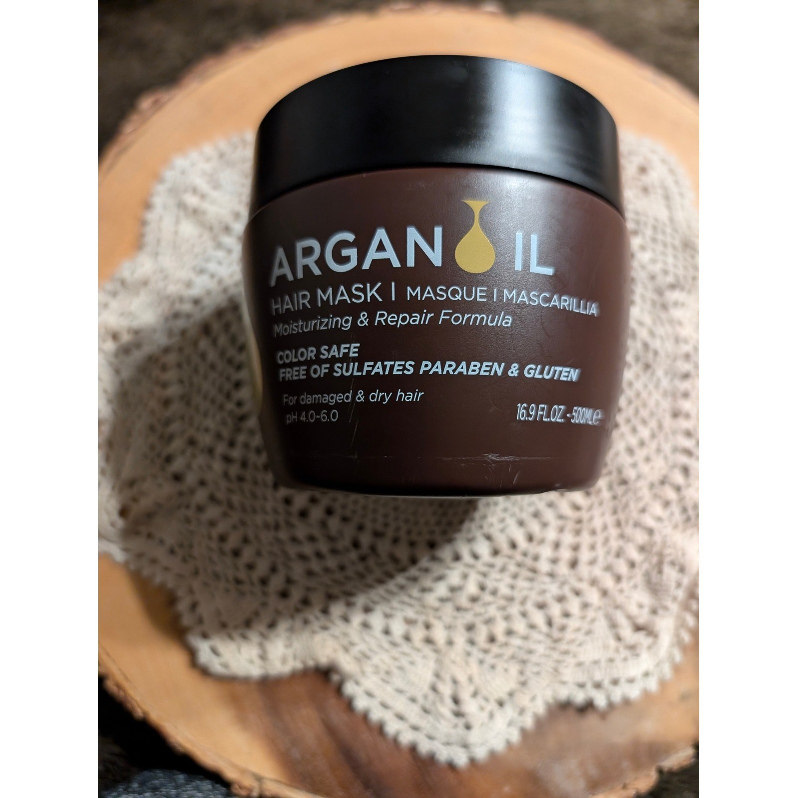 NEW Luseta Argan Oil Hair Mask 16.9oz Moisturizing Repair Formula Color Safe