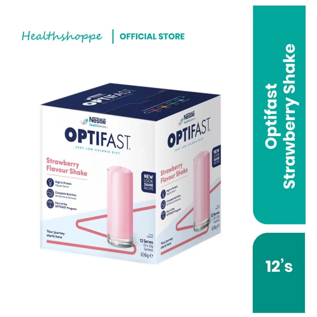 OPTIFAST VLCD Shake Flavor Weight Loss Low Calorie Diet (1 Boxes x 12 Sachets)