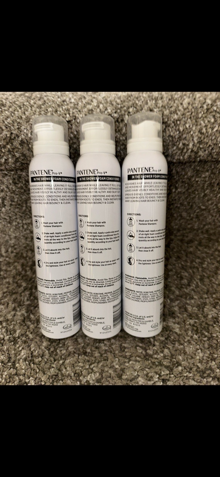 Pantene Pro V In The Shower Foam Conditioner Radiant Color Shine 6 Oz (lot of 3)