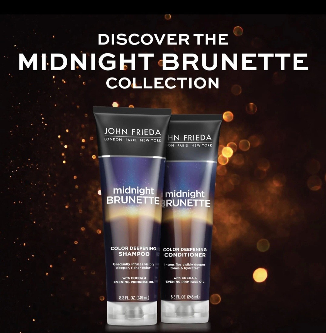 2x John Frieda Midnight Brunette Shampoo, Color 8.3 Fl Oz (Pack of 2)