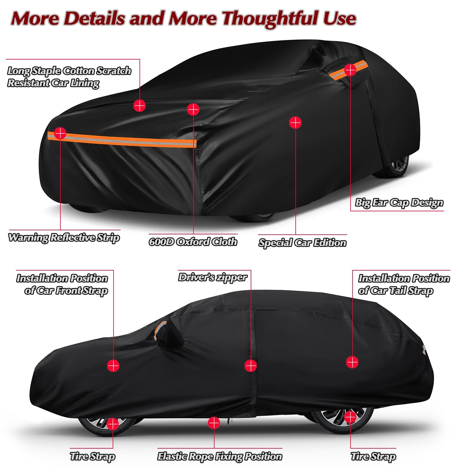 Quyddc Special 16 Layers Full Car Cover Fit For 2014-2022 La-Nd Rover Range