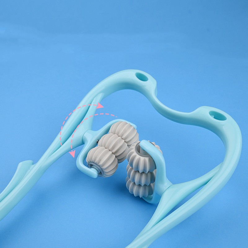 Multifunctional Manual Six-wheel Neck Massager Neck Pain Relieve Roller Massager