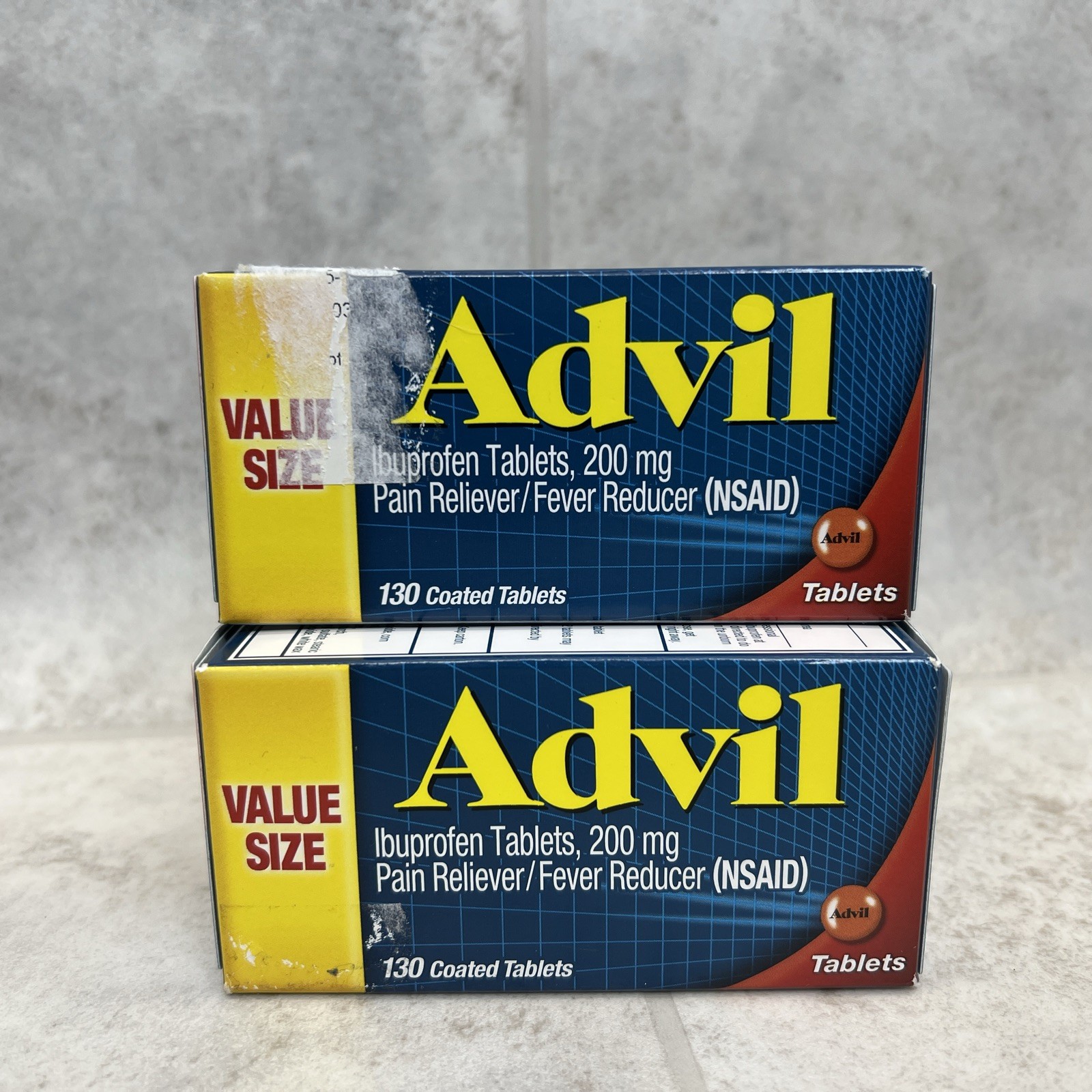 2 Pack! Advil Value Size Ibuprofen 200mg. – 130 Coated Tablets Exp 04/28 -260ttl