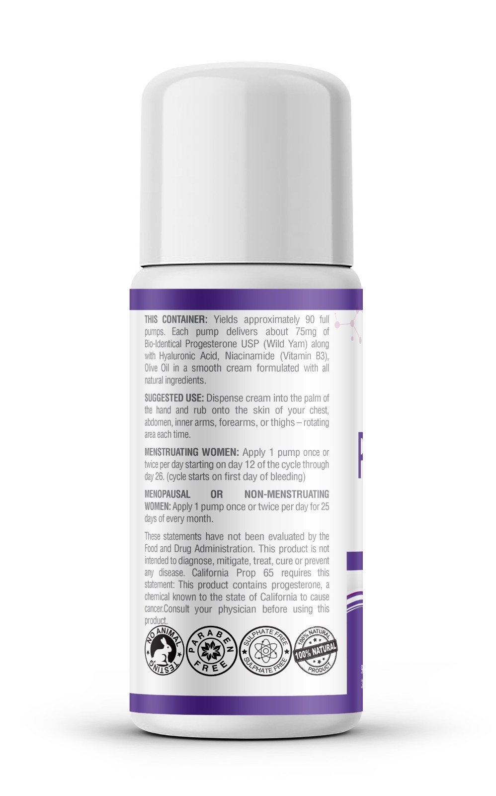 Progesterone Cream 7500mg Pro-Pause™ 75 BHRT Natural Menopause Hot Flash Relief