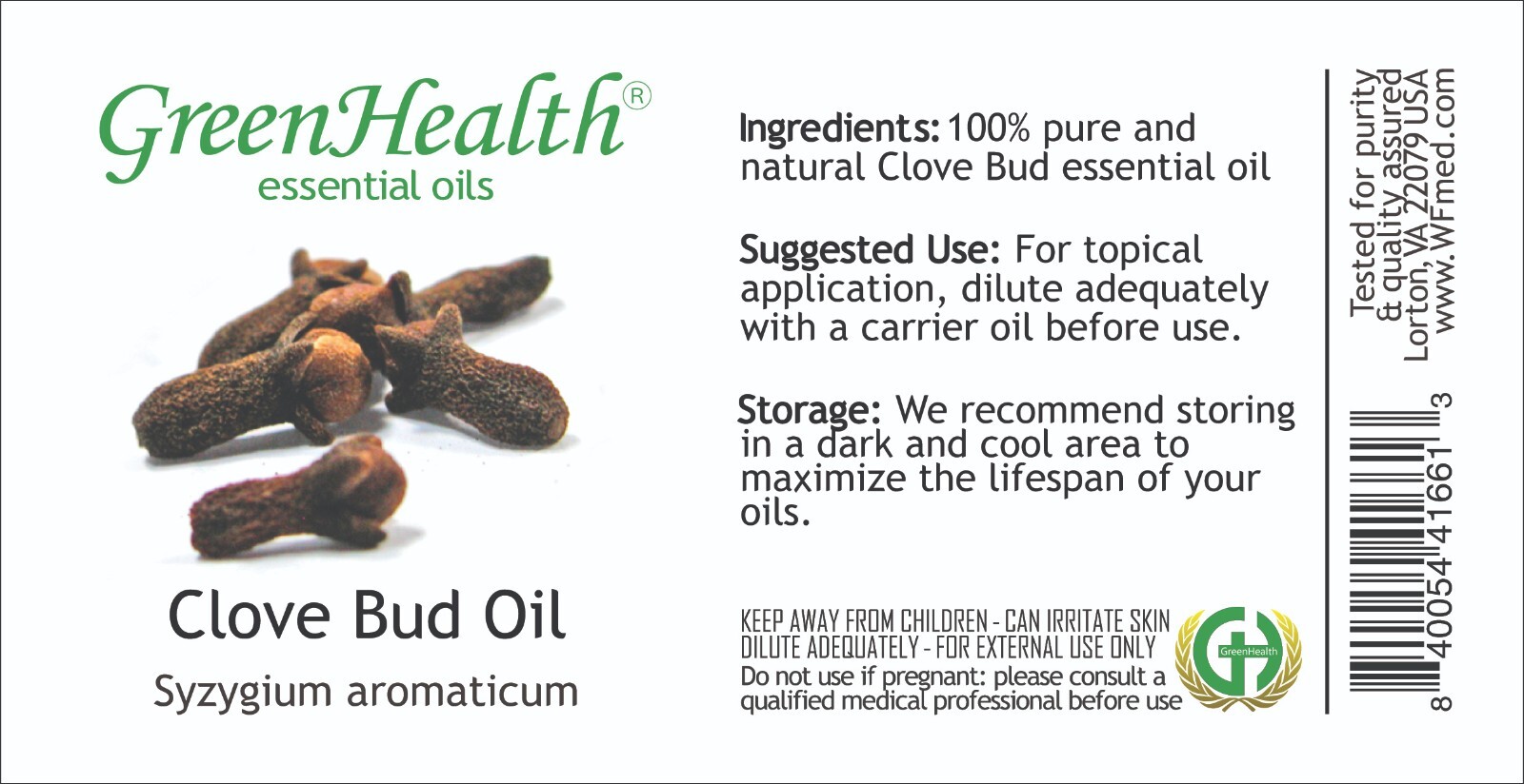 4 fl oz Clove Bud Essential Oil (100% Pure & Natural) – GreenHealth