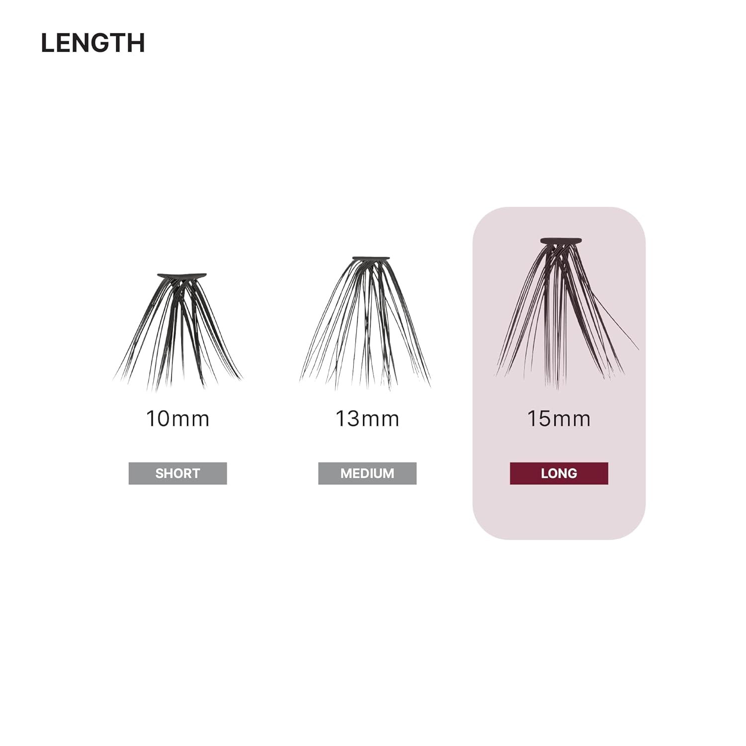 i-ENVY 30D Extension Cluster Individual Lashes, Easy to Apply, Long, Black