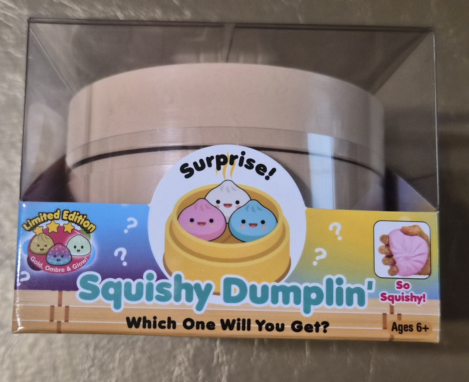 ZORBITZ SURPRISE SQUISHY DUMPLIN’ WITH CASE LIMITED EDITION STANDARD SIZE NIB