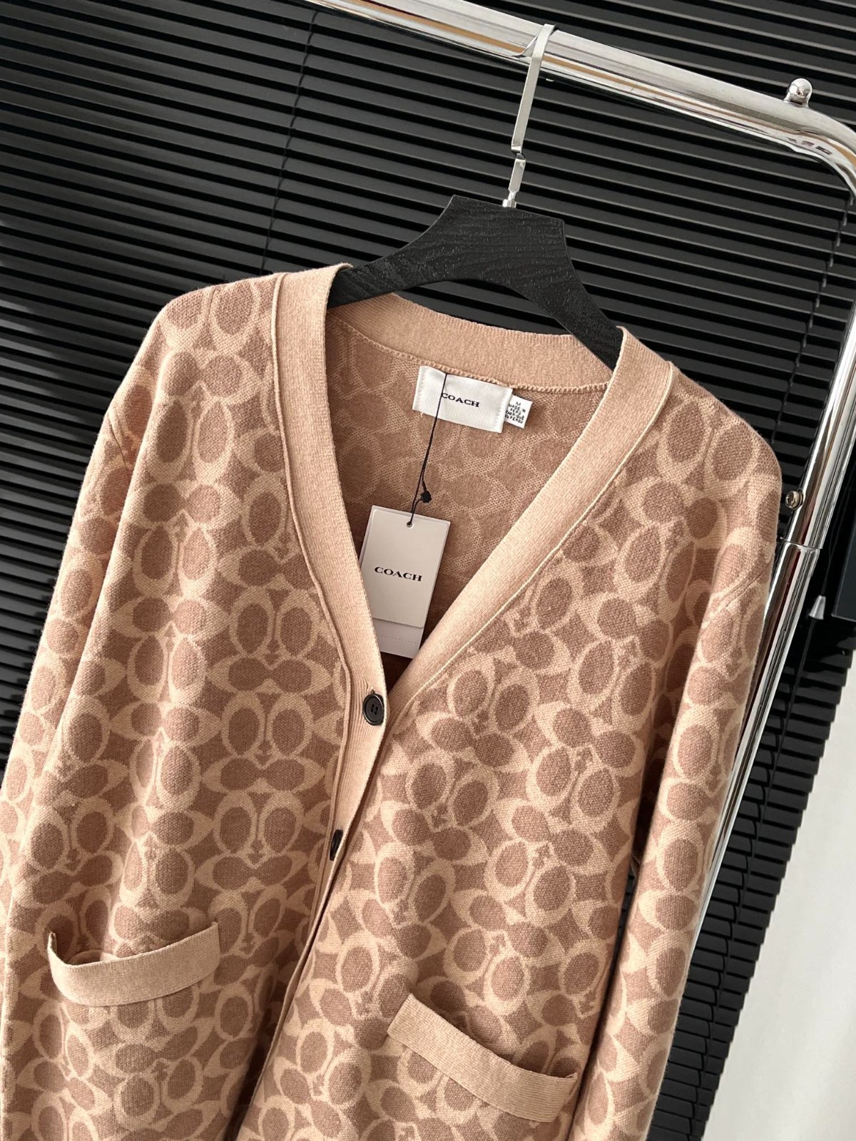 NWT COACH Women’s Yellow sweater cardigan long sweater Organic Cotton