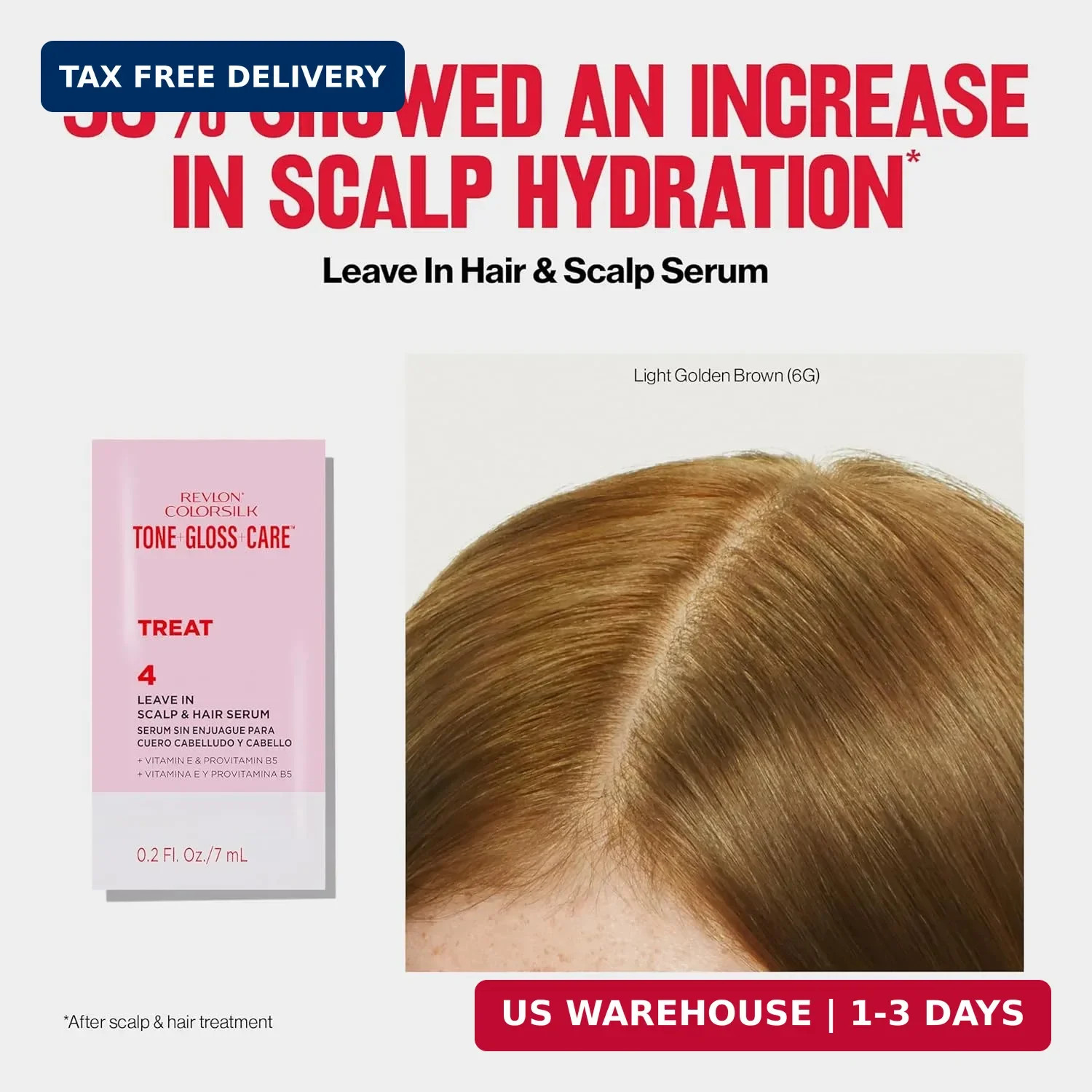 Revlon ColorSilk Tone + Gloss + Care Demi Permanent Hair Color, Dye Kit with Lea