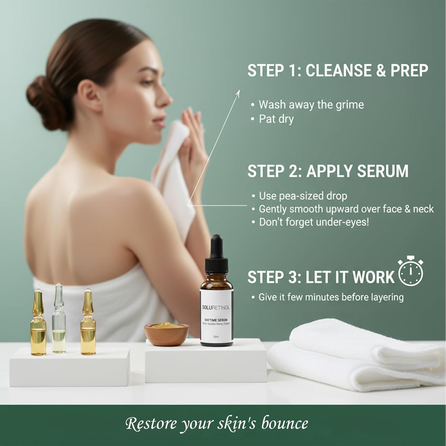 Soluretinol Advanced Wrinkle Serum,Skin Renewing Day And Night System