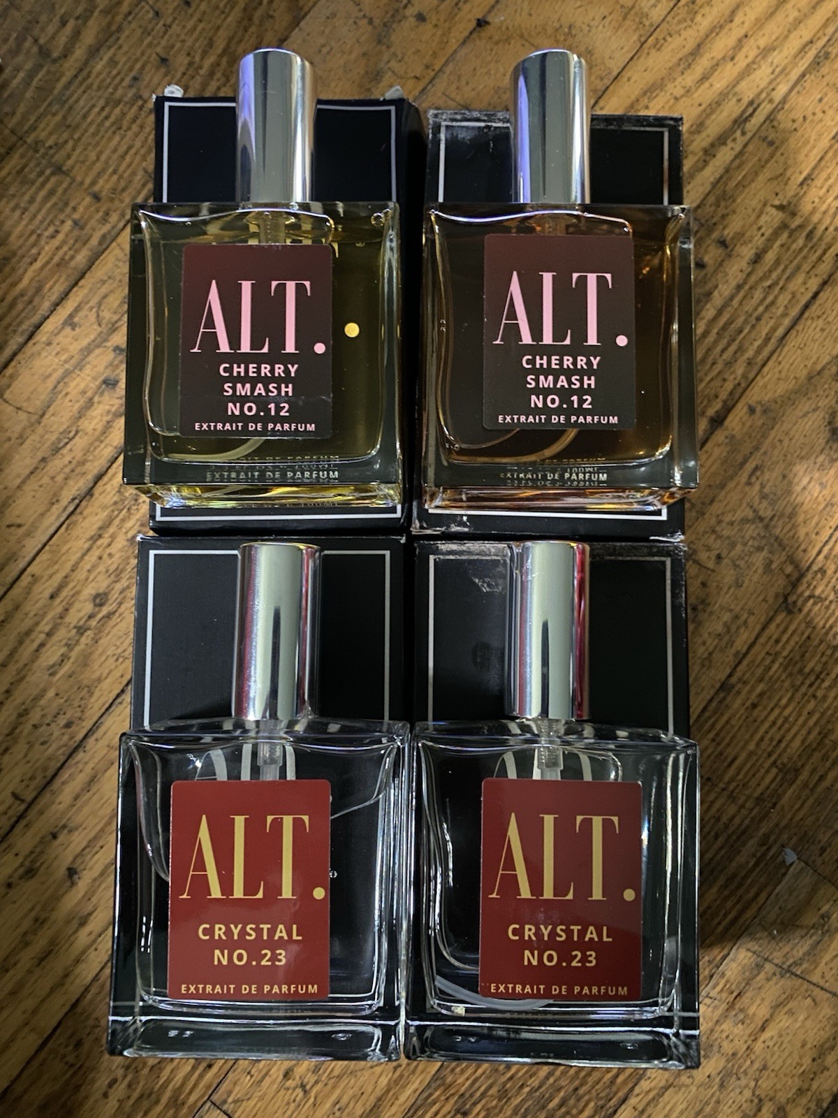 ALT Fragrances – Cherry Smash No. 12 & Crystal No. 23 EDP 3.3oz/100ml Lot Of 4