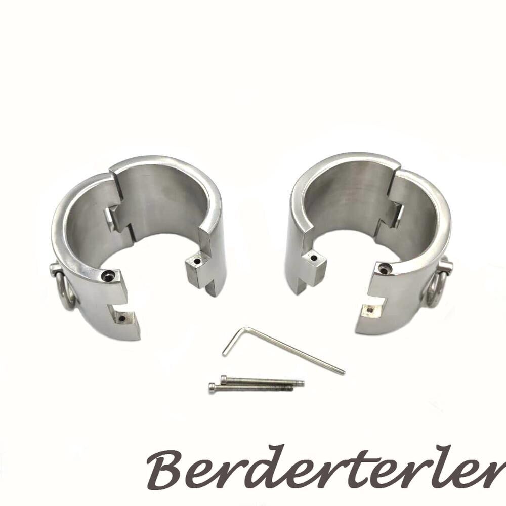 6CM Stainless Steel Handcuffs Bondage High Quality Wrist Cuffs Shackle Device