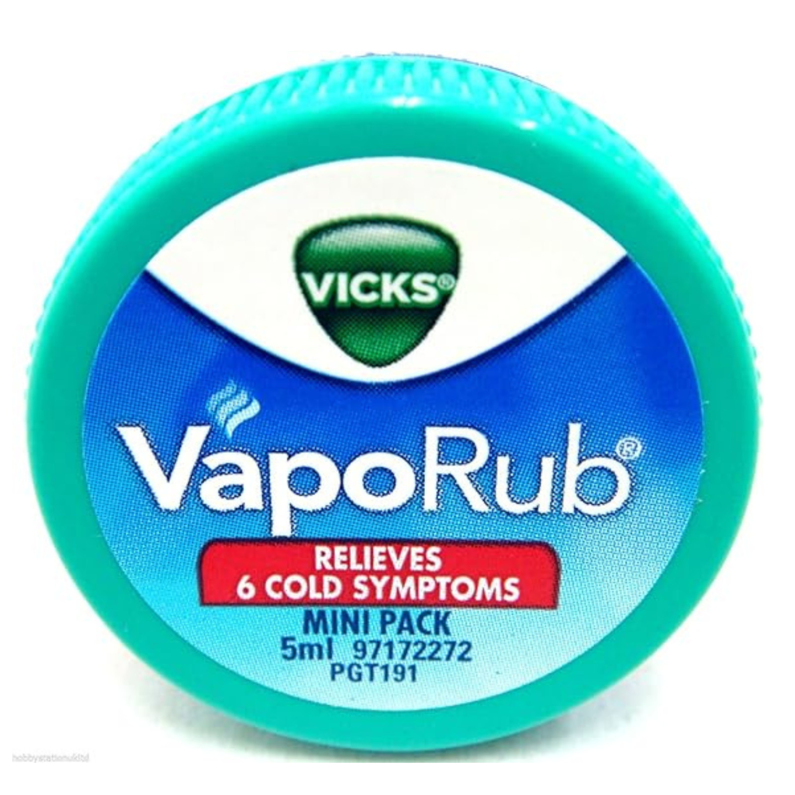 Vicks VapoRub 5ml Relief Cold Headache Menthol Eucalyptus Balm Travel Size 15-Ct