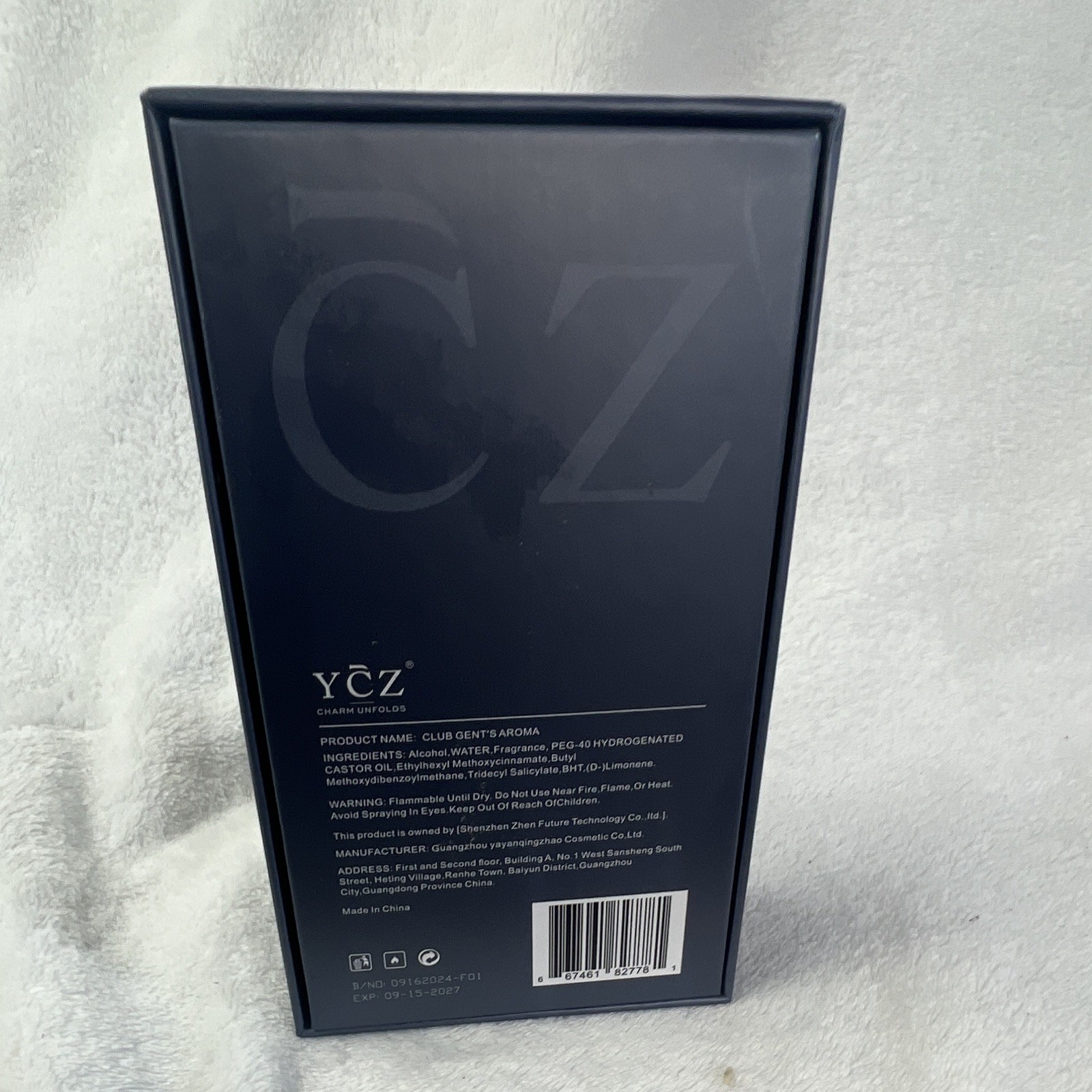 YCZ Club Gent’s Aroma Perfume Spray 1.7oz 1.7 fl oz Regular Size Limonene