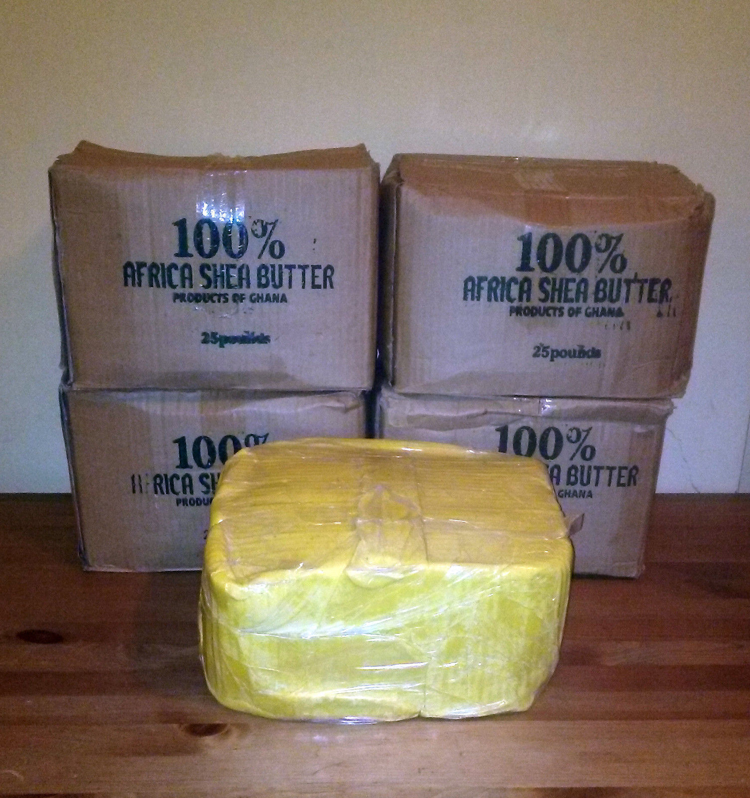 5 LBS Raw SHEA BUTTER Unrefined Organic Pure Yellow Gold Premium Quality Ghana