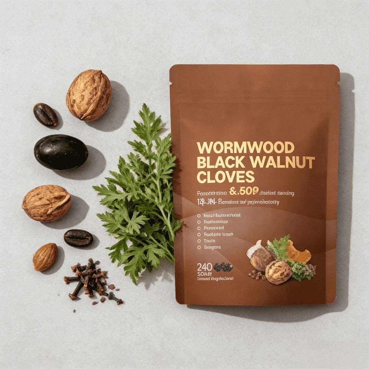 VivoNu Wormwood Black Walnut Cloves Capsules,Natural Cleanse&Metabolism Support