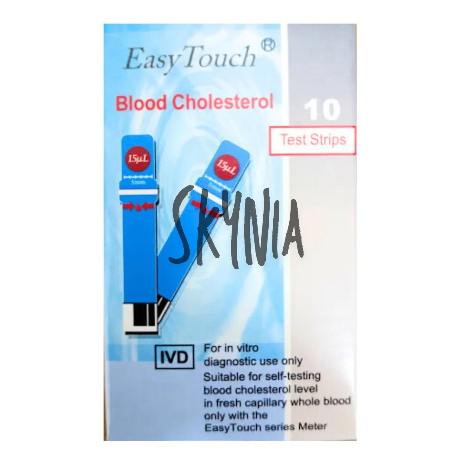 Easy Touch Blood Cholesterol Test Strip 1 box (10 strips) EasyTouch-EXP 12/2025