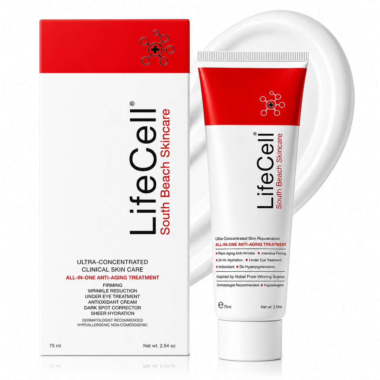 LifeCeII All-in-One Anti-Aging Wrinkle Filler Cream Retinol Hyaluronic Acid