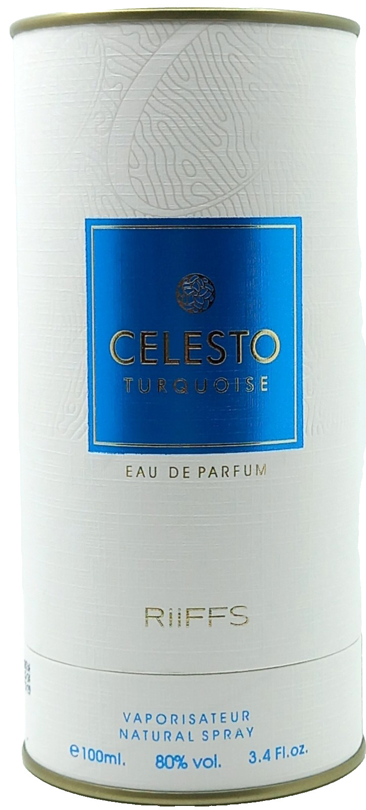 RIIFFS CELESTO TURQUOISE EAU DE PARFUM SPRAY FOR MEN 3.4 Oz / 100 ml BRAND NEW!