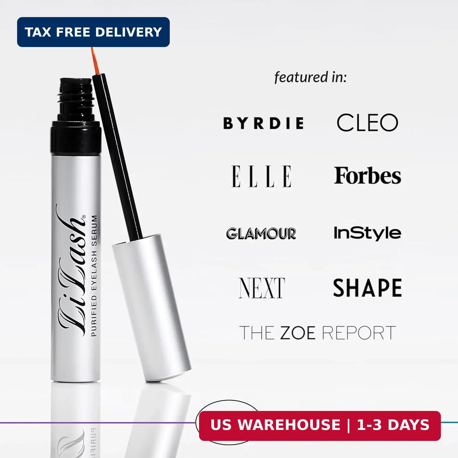 LiLash Purified Eyelash Serum for Longer & Fuller-Looking Lashes – Eyelash Enhan