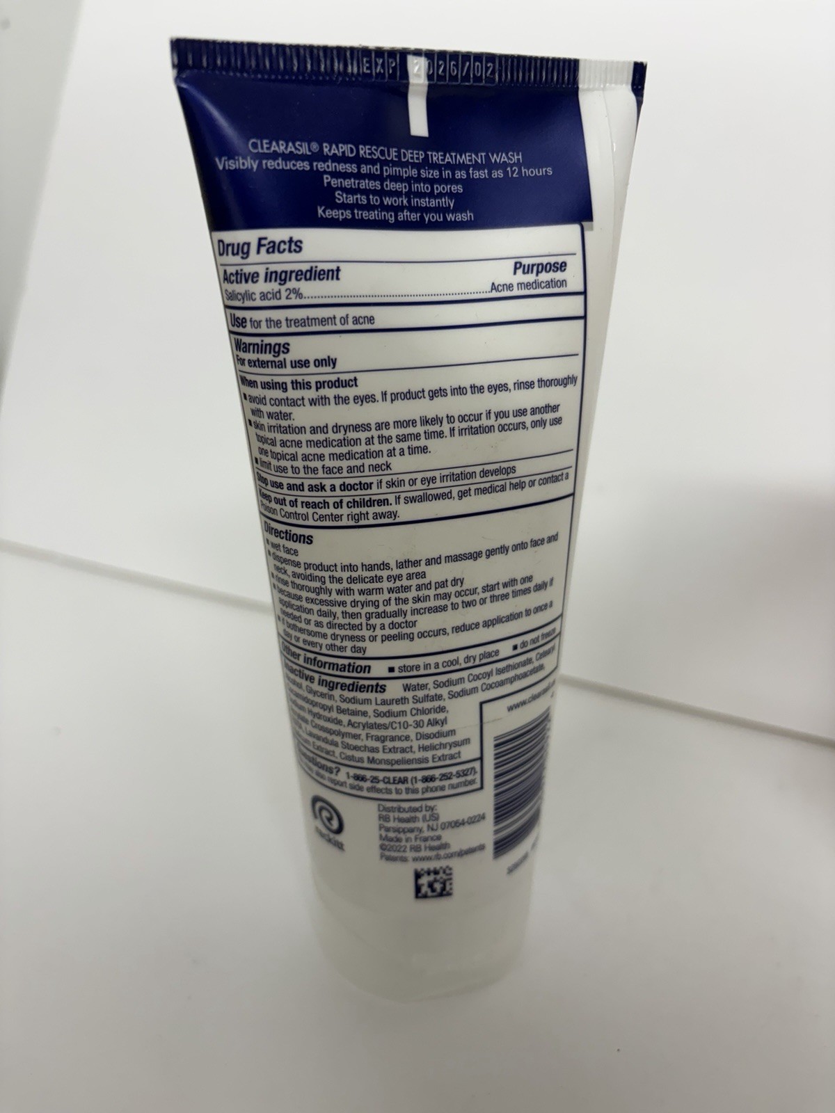 Lot 4 Clearasil Rapid Rescue Deep Treatment Wash 6.78 Fl Oz expiration 05/26+