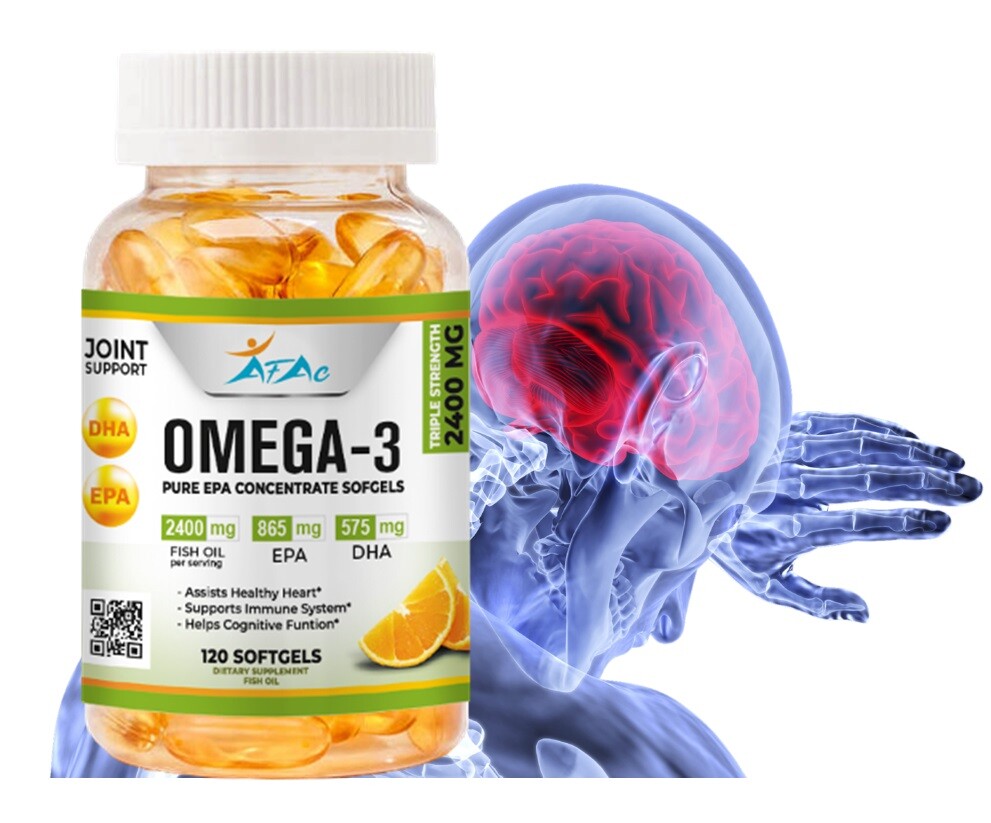 OMEGA – Heart, Brain, & Joint Support-Enteric Coated Fish Oil 2400 MG -240 SOFGL
