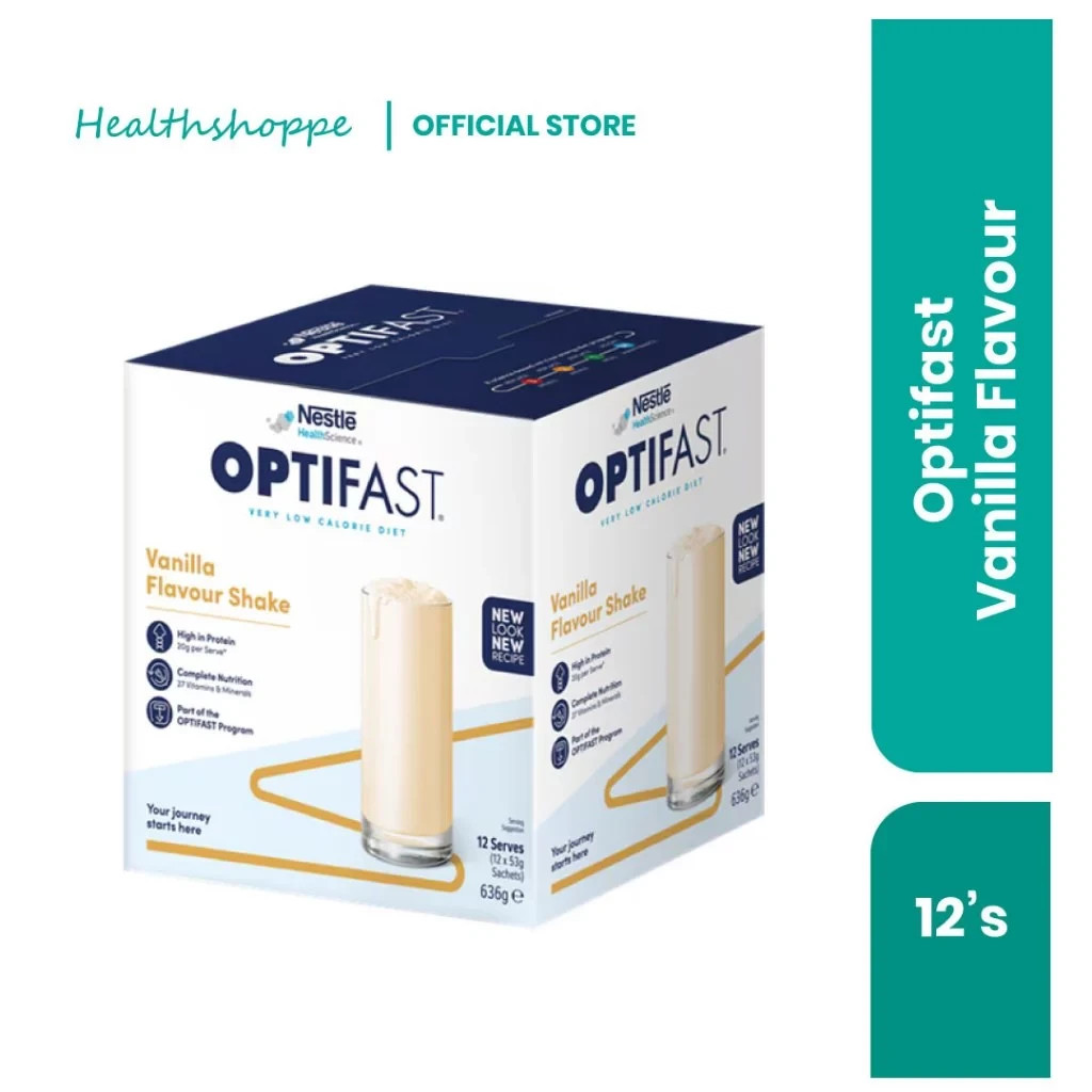 OPTIFAST VLCD Shake Flavor Weight Loss Low Calorie Diet (1 Boxes x 12 Sachets)