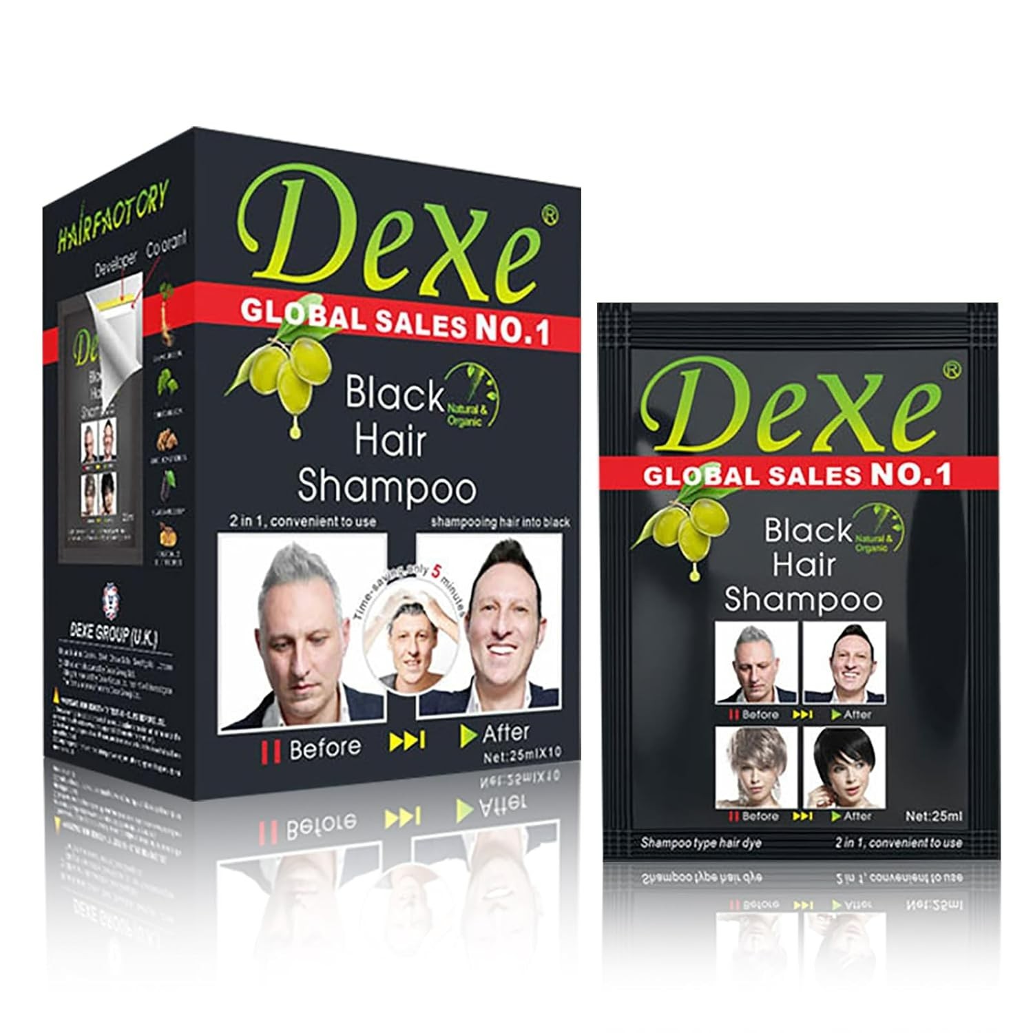 Cover Grey Hair Easily – 10 PCS Instant Black Hair Shampoo, Lasts 30 Days!