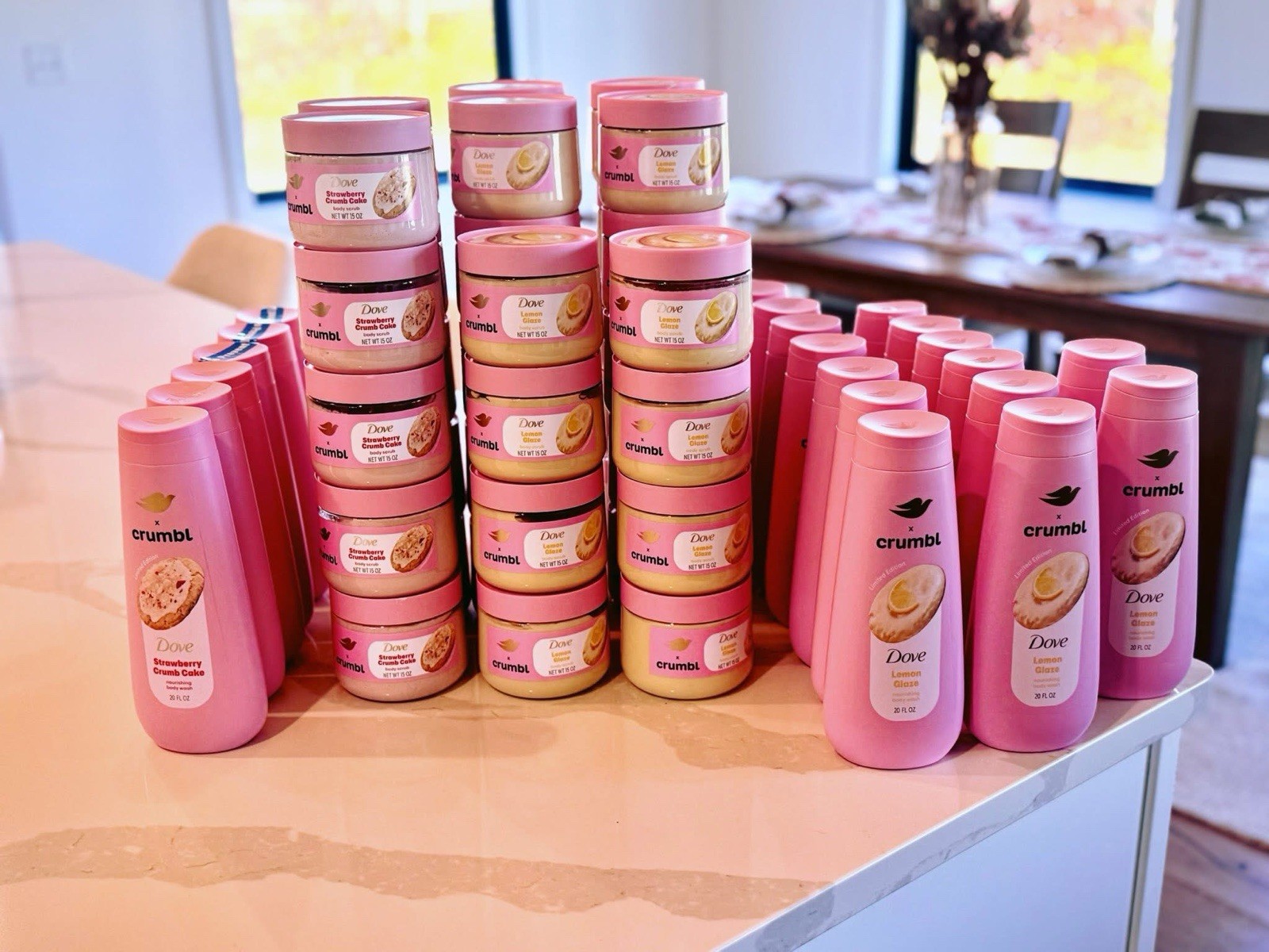 Limited Edition Dove x Crumbl body wash + scrubs – Lemon Glaze🍋