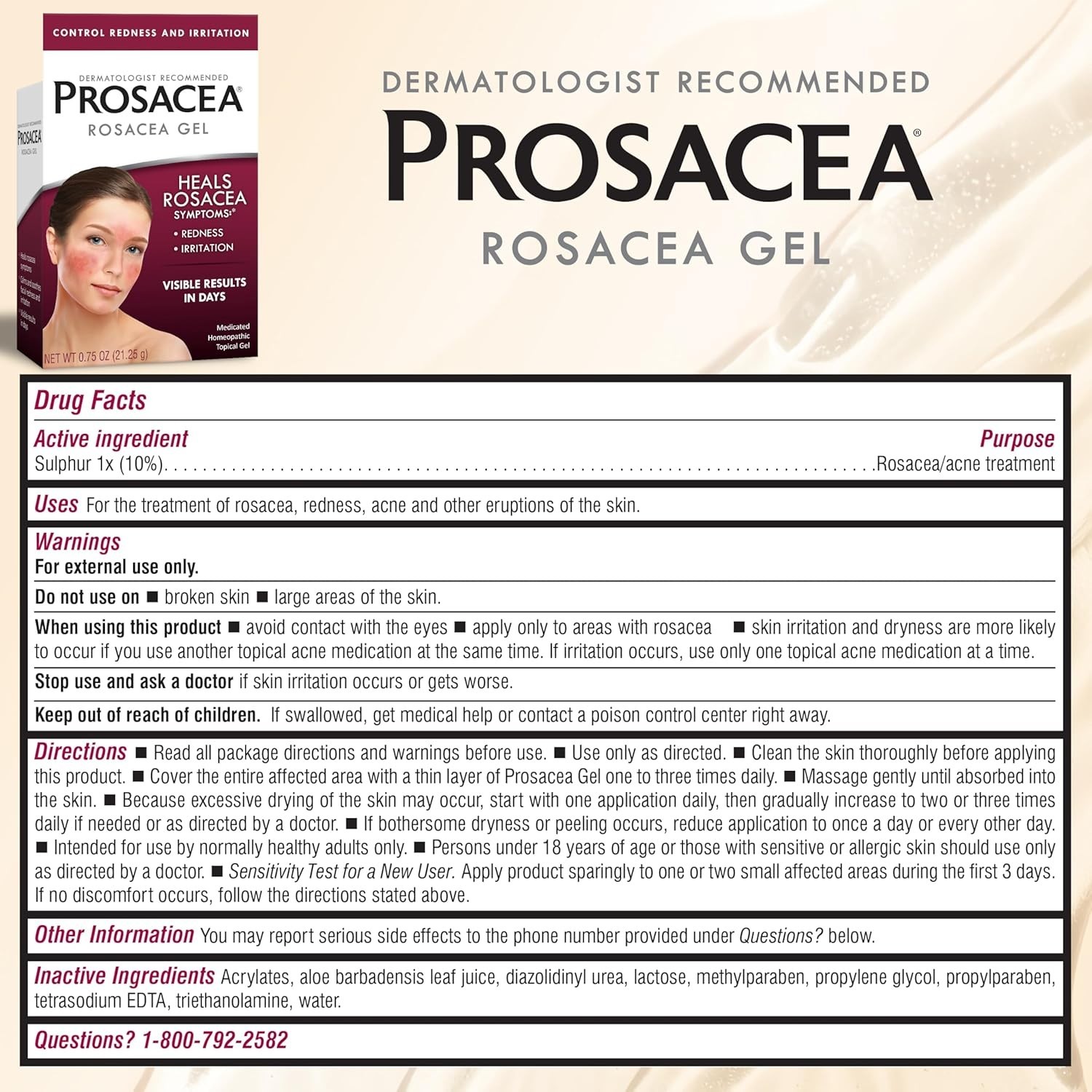 Prosacea Medicated Rosacea Treatment for Face – Reduce Redness & Rosacea Symptom