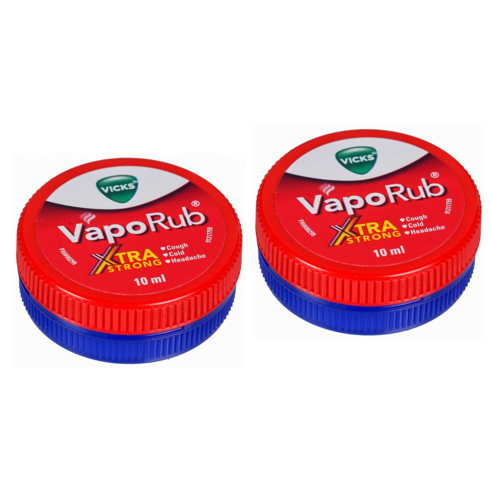 Vicks VapoRub Xtra Strong 10ml – Cold & Headache Relief Pocket Size, Fast-Action