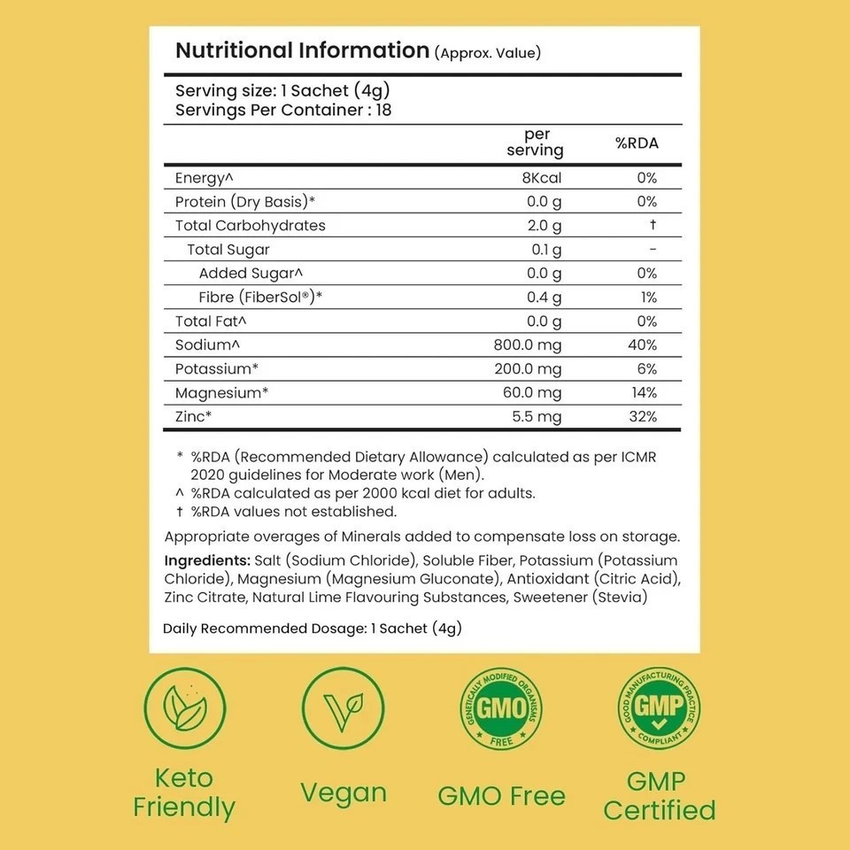 Supply6 Salts | Electrolyte Mix | Zero Added Sugar, (54 Servings, Lemon Lime)