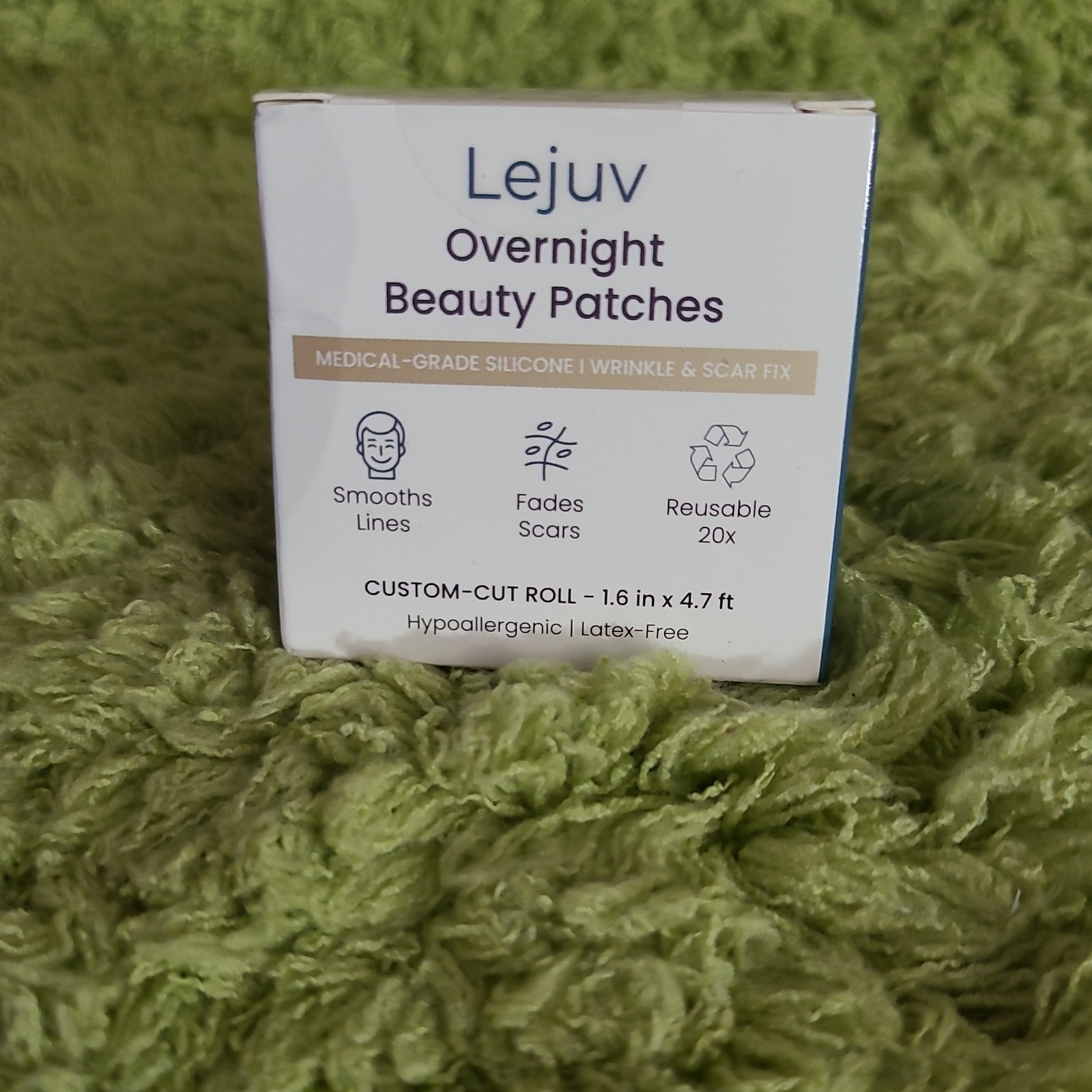 Lejuv Overnight Beauty Patches 1.6 in x 4.7 ft Wrinkle Scar Fix Witch Hazel Aloe