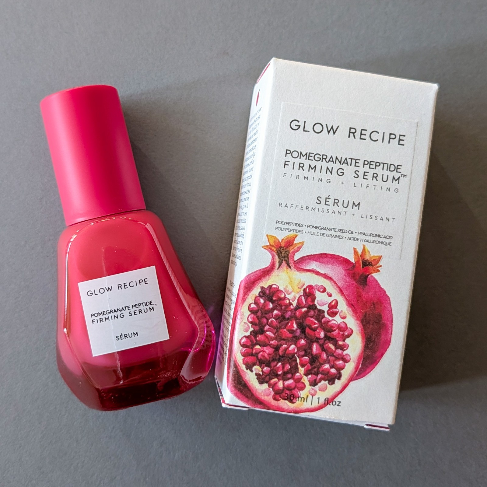 Glow Recipe Pomegranate Peptide Firming Serum – Full Size 1oz/30ml