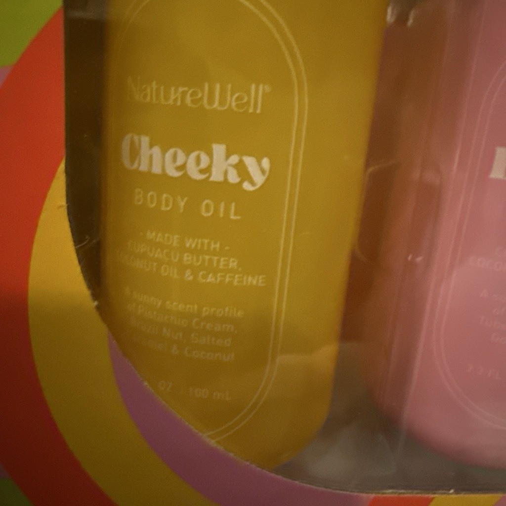 NatureWell Sunshine Glaze Moisturizing Body Oil Set 4×3.3 fl oz Cheeky