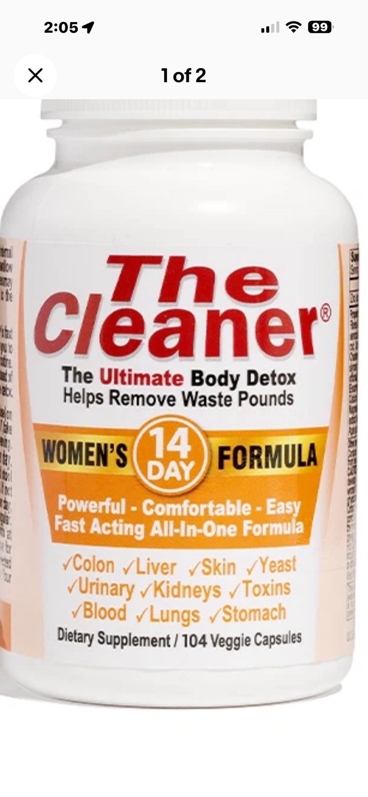 CENTURY SYSTEMS THE CLEANER® DETOX Women’s 14 Day Formula 104 Capsule 26 Serving