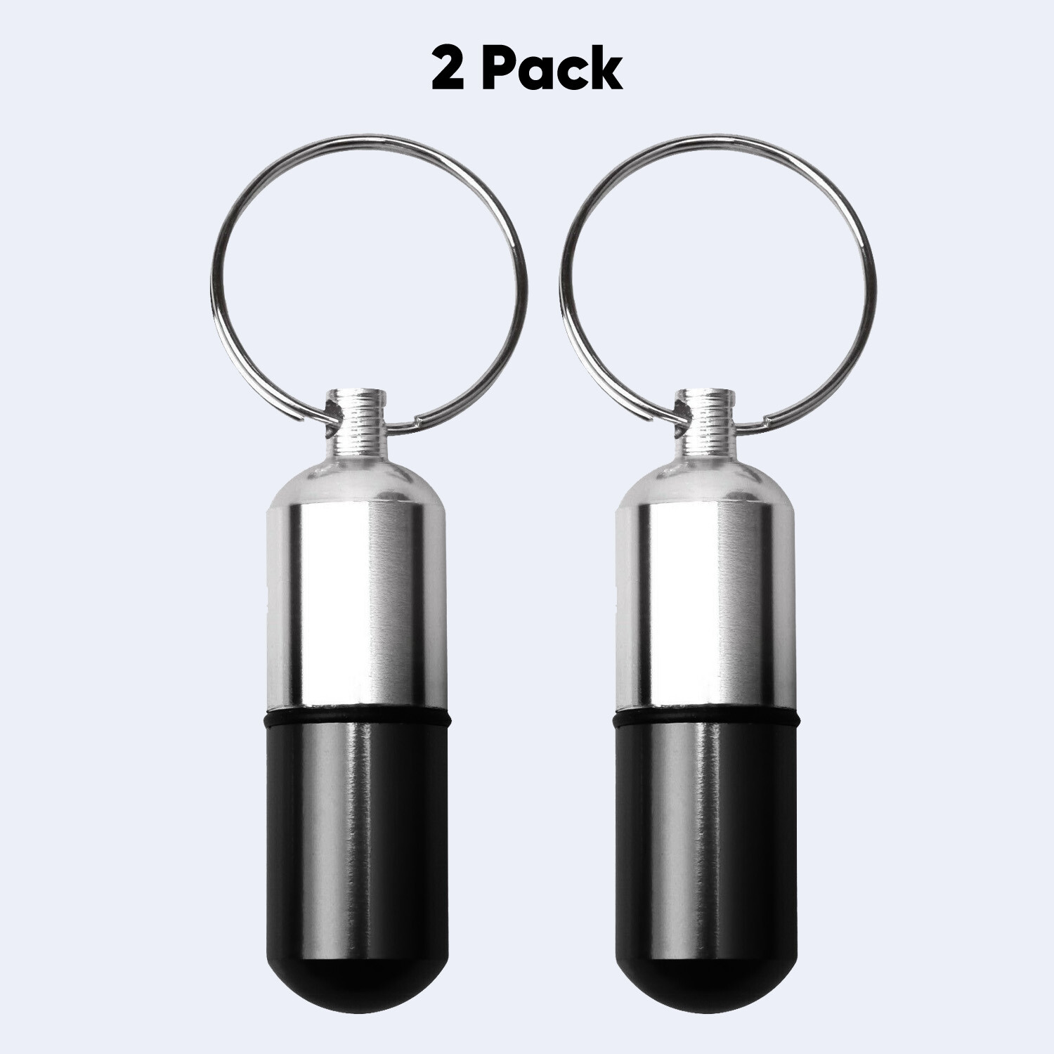 FDA Medicine Pill Capsule Bottle Drug Portable Container Holder Case Keychain
