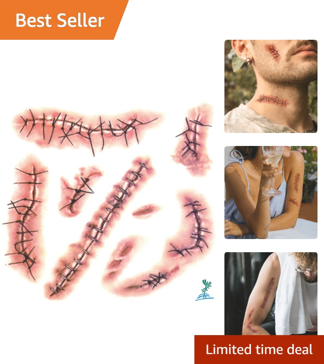 Fun and Easy-to-Apply Skin Color Scar Tattoos – Waterproof for All Occasions