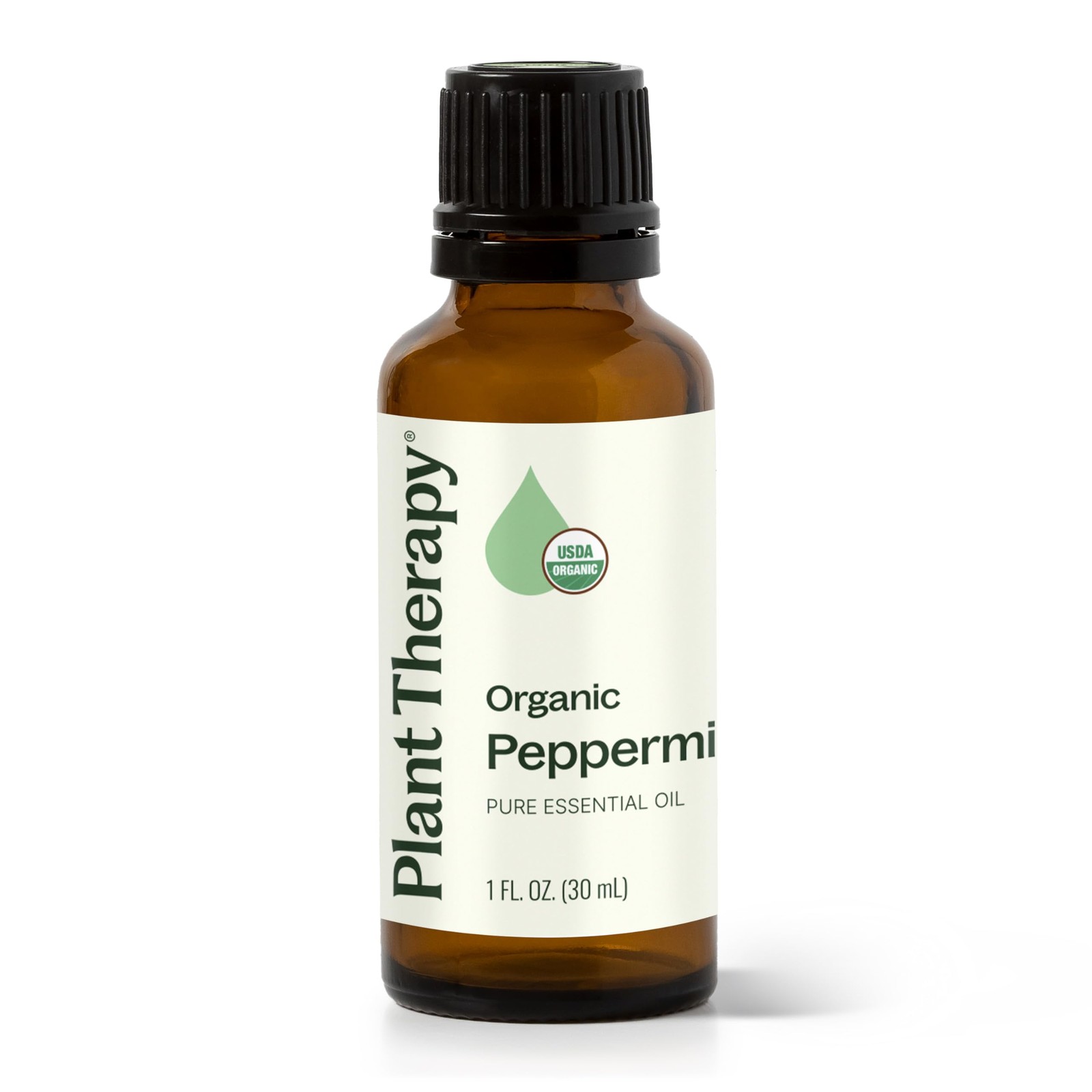 Plant Therapy Organic Peppermint Essential Oil 30 1 Fl Oz (Pack of 1), Clear