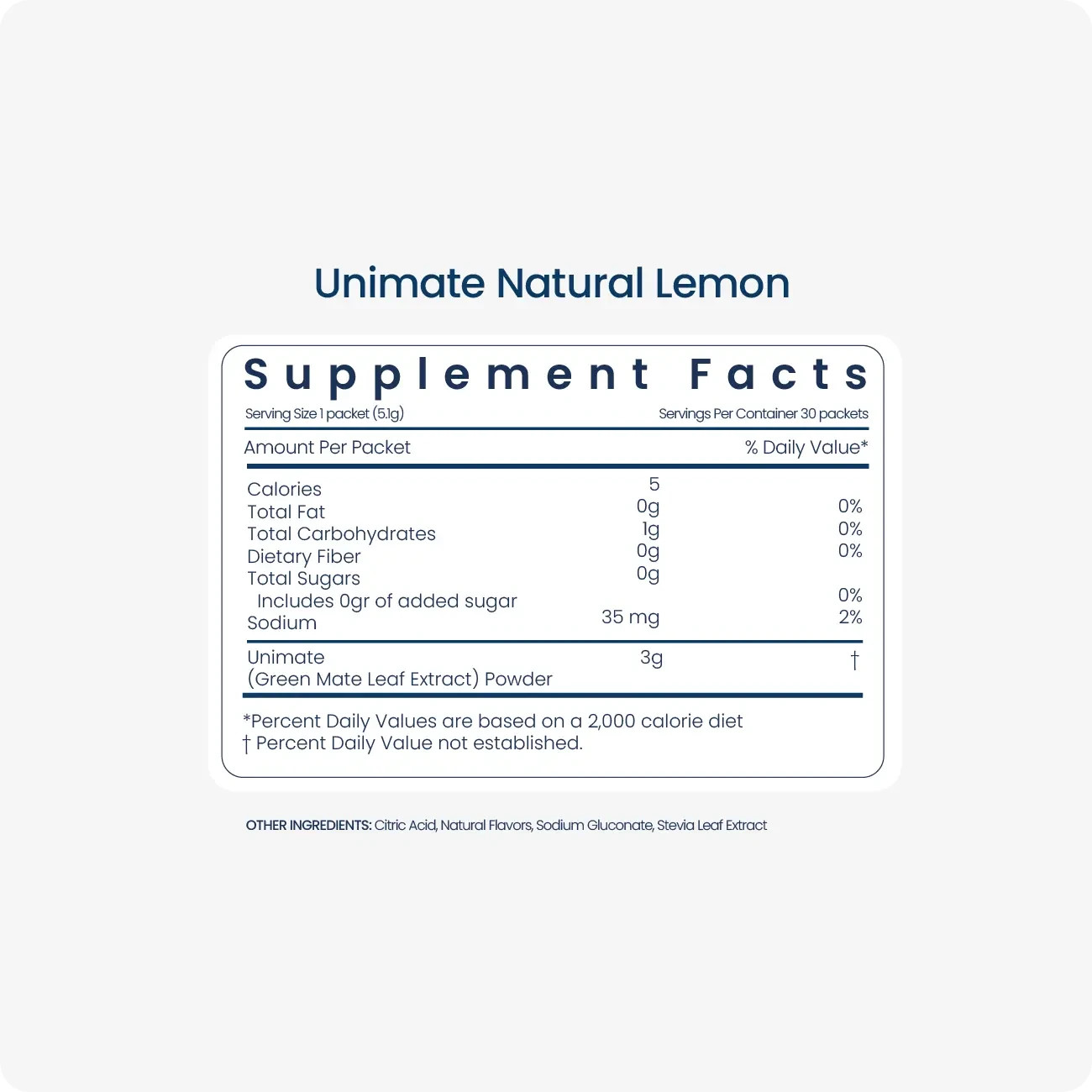Unicity Unimate Lemon Flavor Drink Mix 30 Stick Packs New Sealed