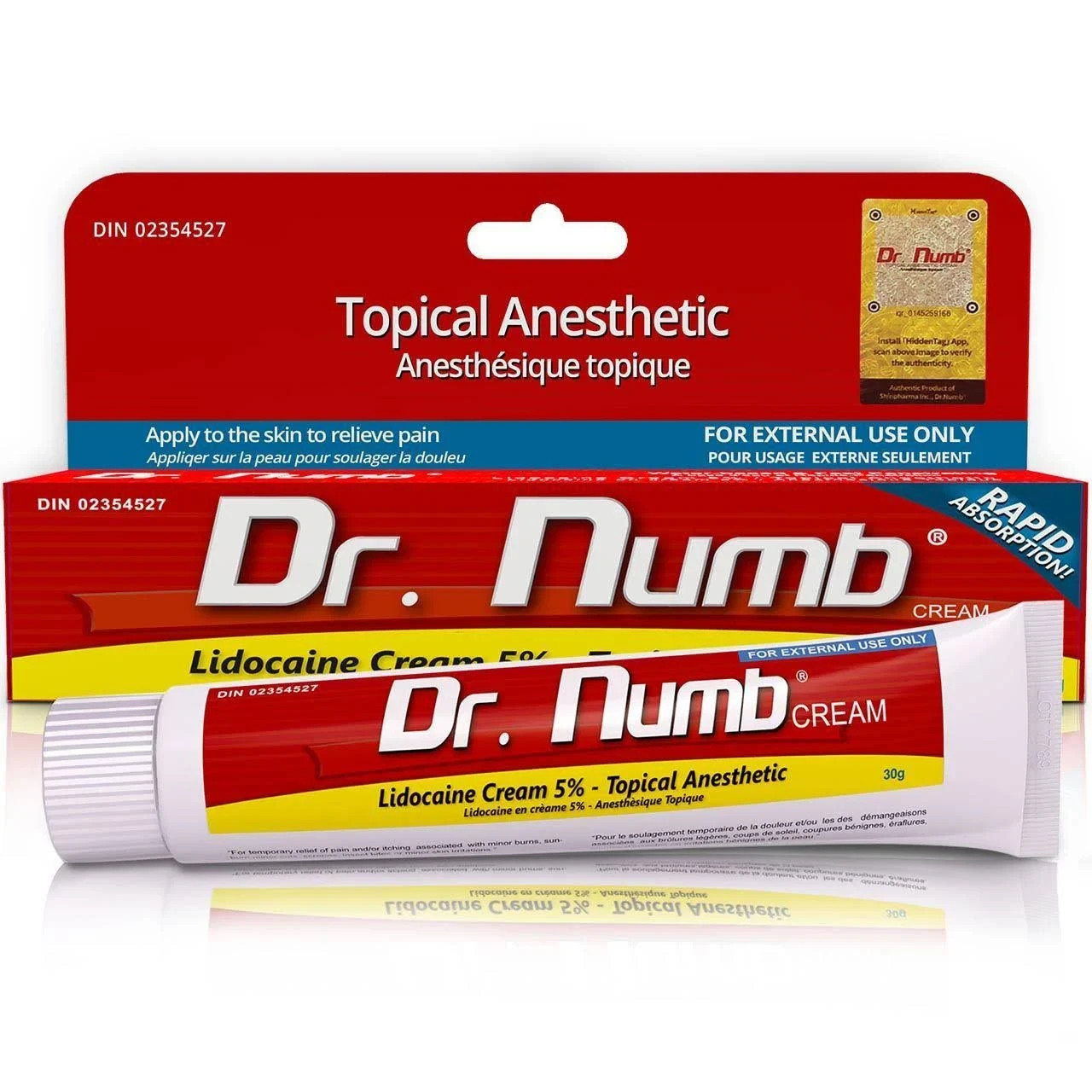 Dr. Numb Pain Relief Numbing Cream 5% Exp: 12/2025