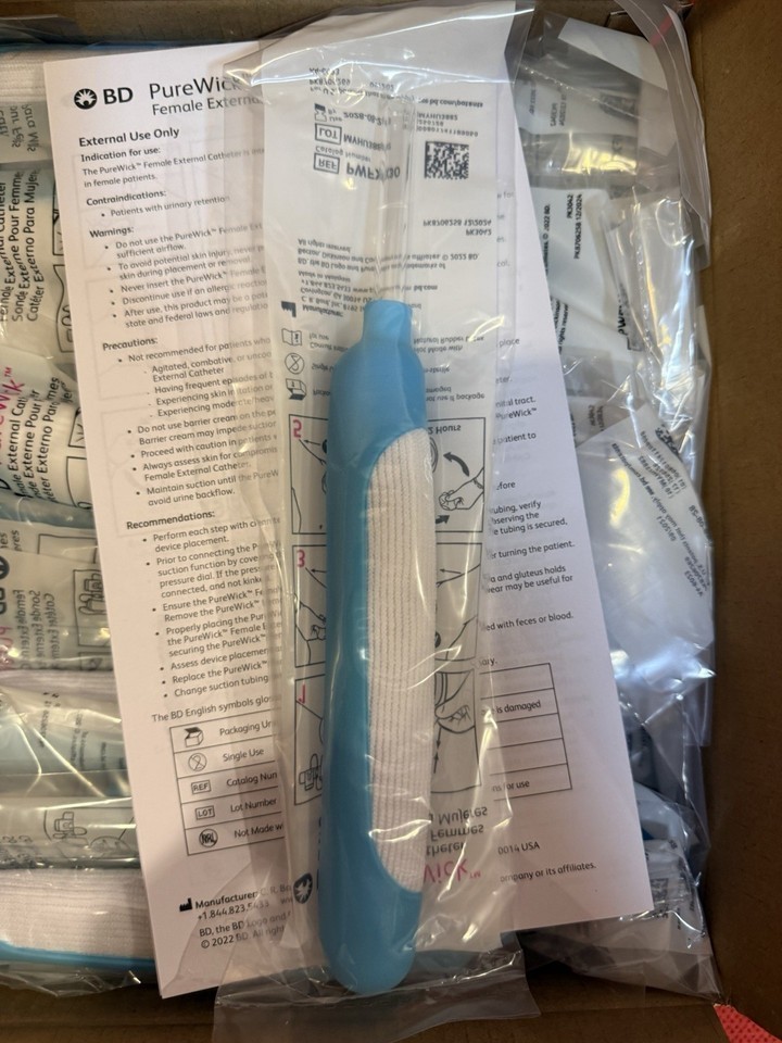 Disposable Female External Catheters Box of 30 Non-Invasive Urinary Incontinence