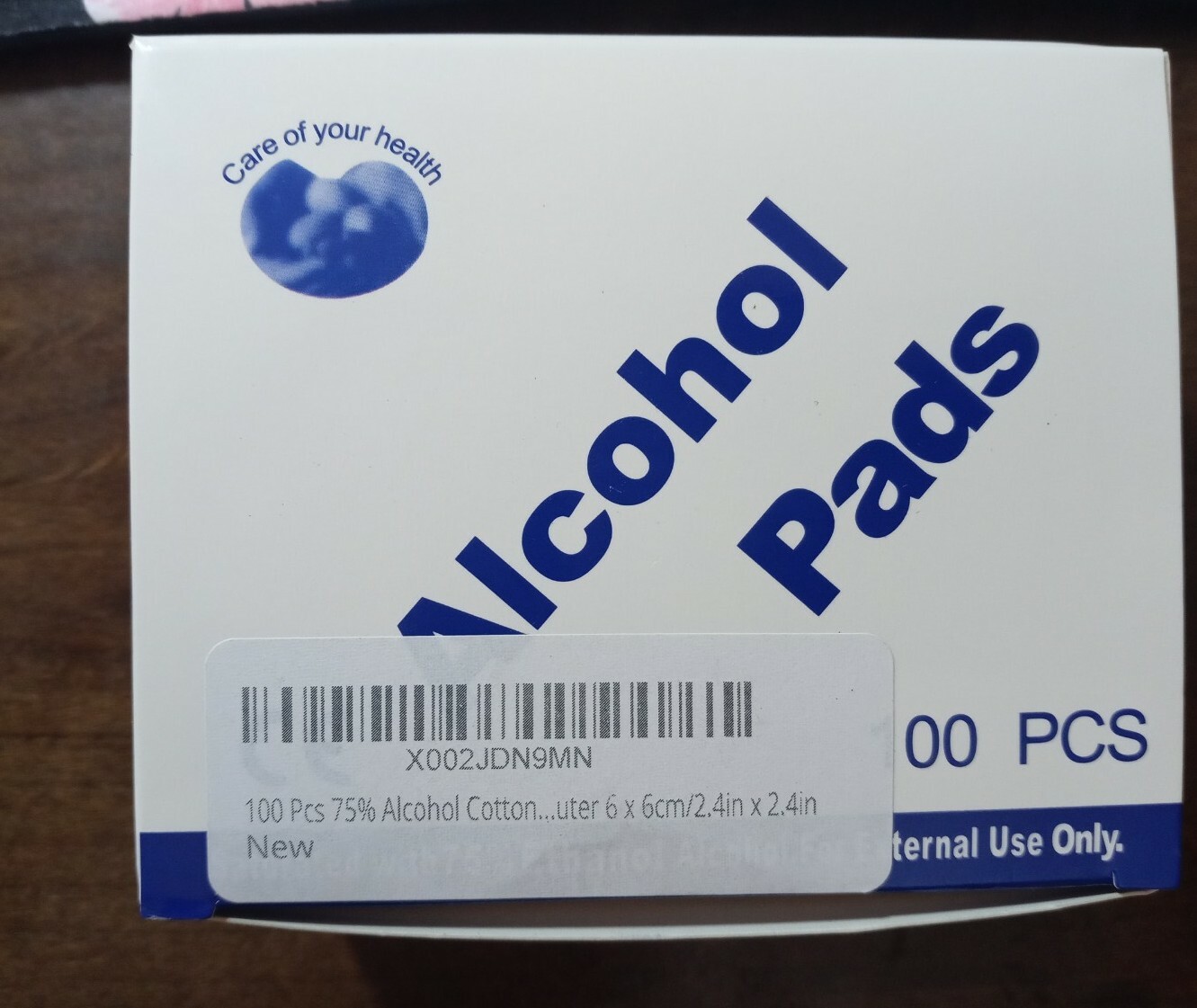 100pcs 75% Alcohol Cotton 6x6cm/2.4in x 2.4in.New